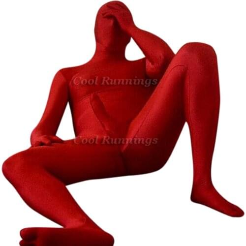 Sexy Adult Spandex Halloween Party Zentai Costume with Mens Penis Sheath Bodysuit ( note: Toes don't separate)