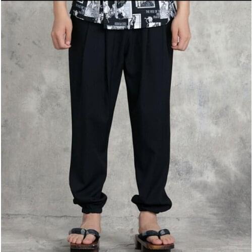 Japanese cuisine Chef pants Man&Woman Black waitress Trouser Spring
