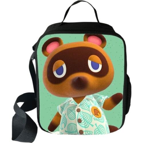Animal Crossing Cooler Lunch Bag Cartoon Girls Portable Thermal Food Picnic Bags for School Kids Boys Box Tote