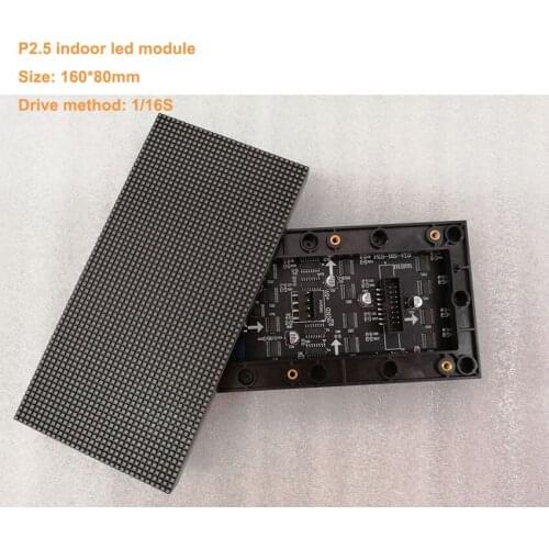 Indoor RGB led matrix smd2121 P2.5mm led module 160*80mm 64*32pixel board led display led panel high quality taxi led sign P3 P4