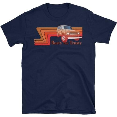 Toyo Landcruiser FJ60 Distressed Rusty But Trusty Distressed Retro T-shirt 2019 New Summer T Shirts Men 100% Cotton Cool Tees