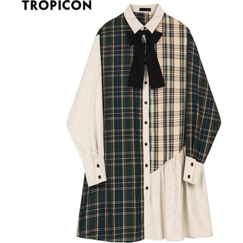 Модные платья-рубашки TROPICON China At AliExpress
