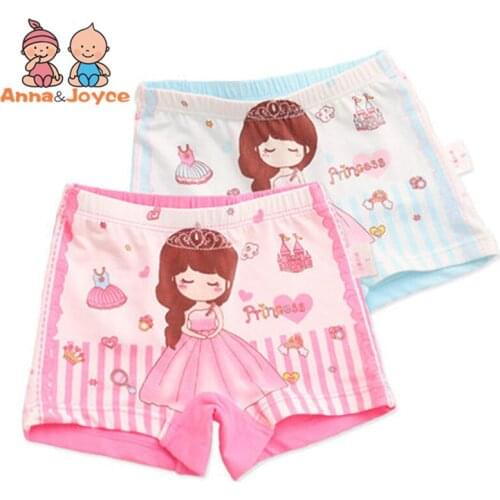 3Pc/Lot Fashion Kids Children Underwear Boxer Girls Princess Panties Briefs Suit 2-10years