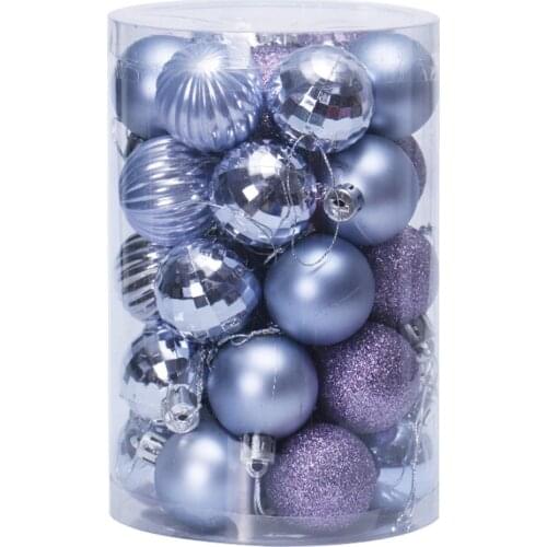 34 Pcs/Set 4cm Christmas Balls Ornaments Christmas Tree Decor Hanging Pendants New Year Decorations 2021 Holiday Party Supplies