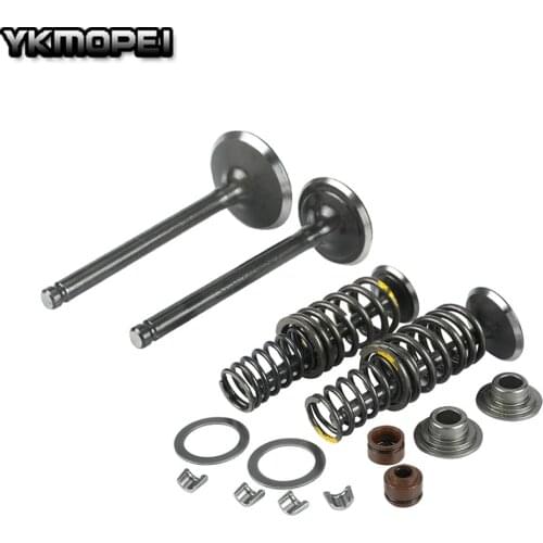 Motorcycle Intake Exhaust Valve comp Springs Cotter Seal Assy For Lifan 125 140 150cc Horizontal Engines Dirt Pit Bike ATV QuadM