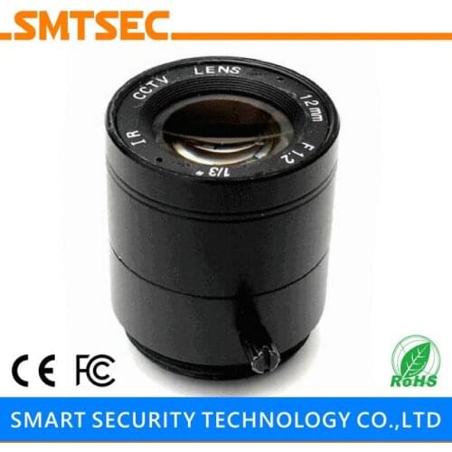 1/3" CS Mount 12mm IR Fixed Lens for Box, Bullet CCTV HD IP Camera 25 degree (SL-1212F)