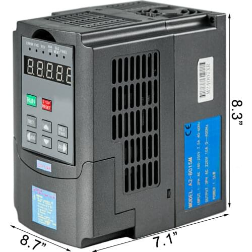 1.5KW 2HP 220V 7A single-phase/three-phase variable frequency drive VFD
