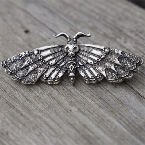 1pcs deald head moth butterfly brooch