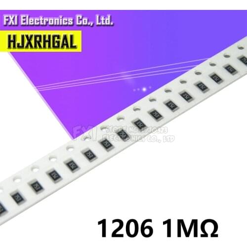 100PCS 1206 SMD Resistor 1M ohm chip resistor 0.25W 1/4W 105 new original