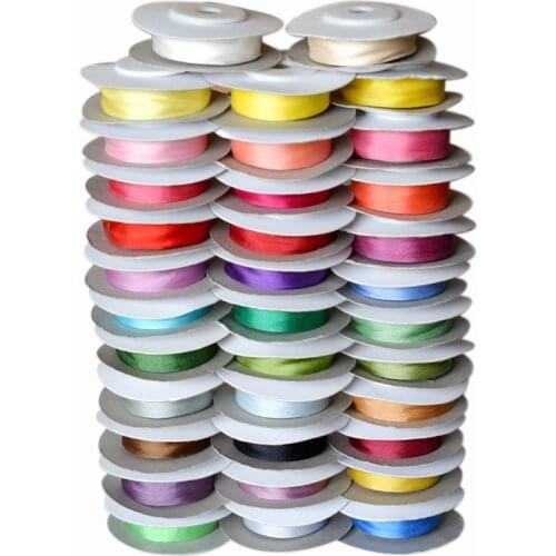 Cold Colors,13 mm 1/2 inch Wide 100% Pure Mulberry Silk Ribbon for Embroidery Handcraft Double Faced Thin Taffeta Silk Trim