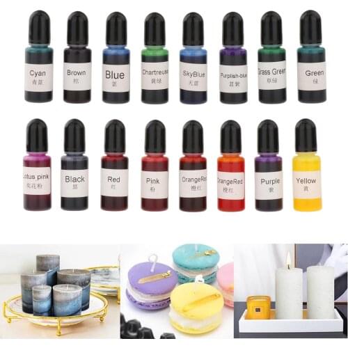 16x Epoxy UV Resin Color Dye Colorant Liquid Pigment for Soap Candle Making