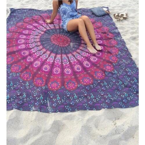Indian Mandala Rectangle Flower Peacock Tapestry Wall Hanging Beach Throw Towel Hippie Bedspread Gypsy Yoga Mat Blanket