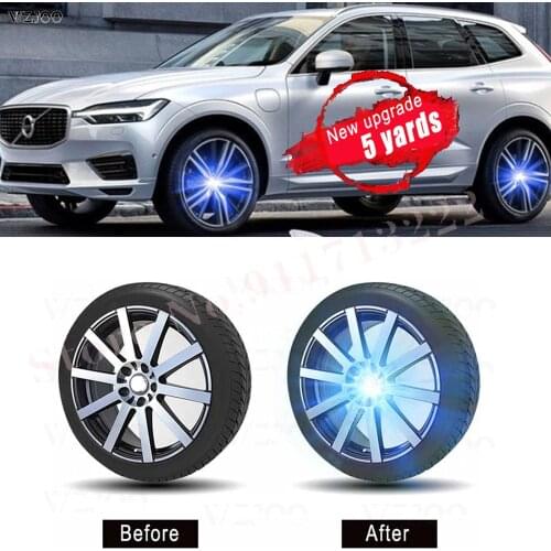 New hot 5 yards Hub Light 4PCS Car Floating Illumination Wheel Caps LED Light Center Cover Lighting Cap for Benz w204 w205w212