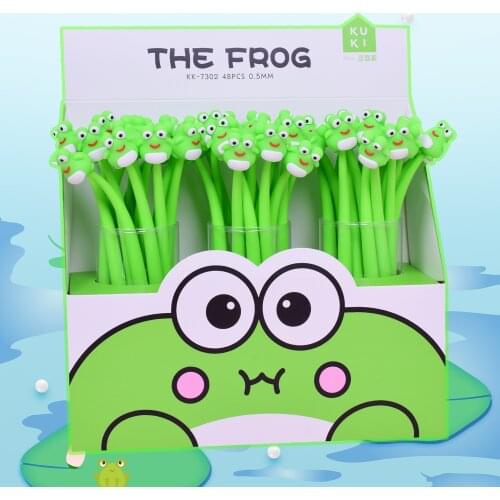 48pcs Gel Pens Cute animal black colored kawaii gel-ink pens pens for writing Cute stationery office school supplies 0.5mm