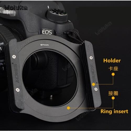 83X95MM Lens Filter Holder 49MM Metal Ring Insert Support Square Filtre ND No Dark Corners DLSR Camera Accessories CD50 T10
