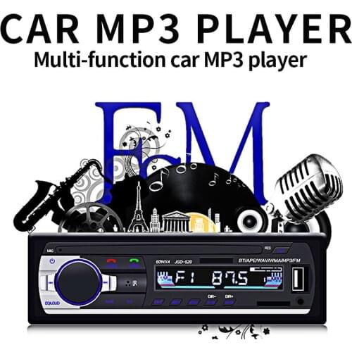 ISO 12V Bluetooth Car Stereo In-dash 1 Din FM Aux Input Support Mp3/MP4 USB MMC WMA AUX IN TF Car Radio Player dfdf