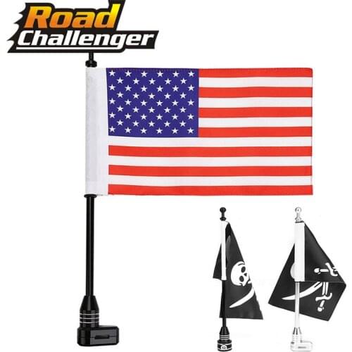For Honda 2001-2011 Goldwing GL1800 GL1500 GL1200 Motorcycle American Flag Flag Pole Luggage Rack Mount