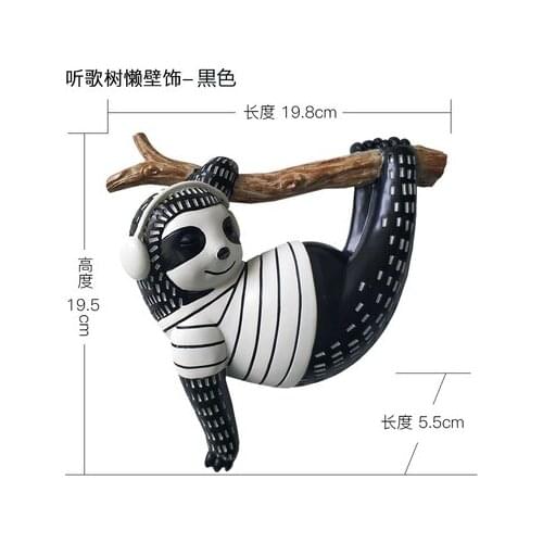 European vintage style Creative sloth wall wall hanging restaurant room bedroom corridor wall decorative pendant