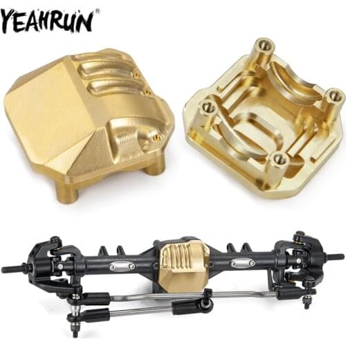 YEAHRUN Portal Axle Brass Counterweight SCX10 Balance Weight Diff Cover 34g for 1:10 RC Crawler Car Axial SCX10 Parts