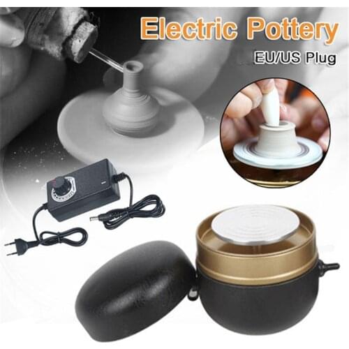 Mini Electric Ceramic Pottery Art Machine Wheel Ceramic Machine Work Clay Art Craft DIY Kids Craft Toys School Teaching