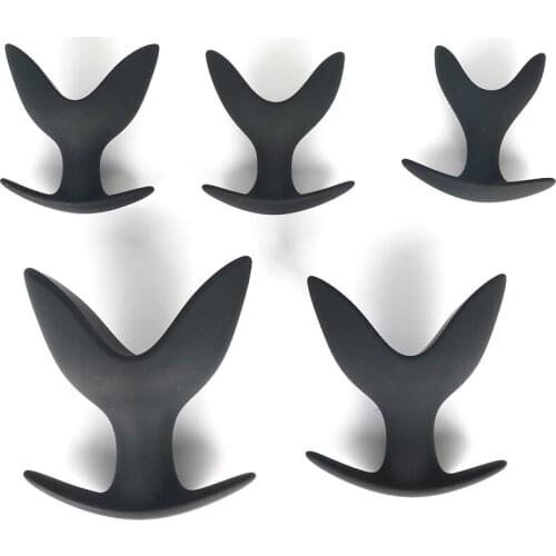 Soft Silicone V Opening Anal Butt plug Big Anal Dilator Expander Massage Stimulator Adult Lesbian Gay Anal Sex Toy for Women Men