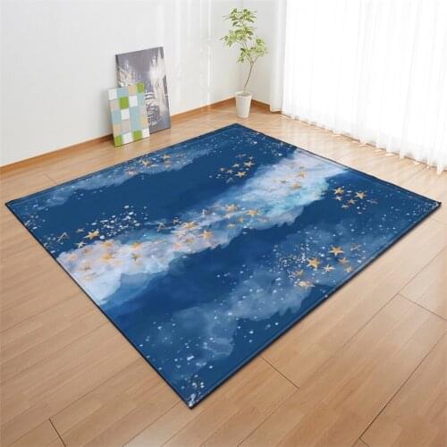 Blue Sky Star Carpet Kids Room Soft Sponge Floor Mat Carpets For Children Bedroom Nordic Style Baby Room Decor Crawling Mat Cute