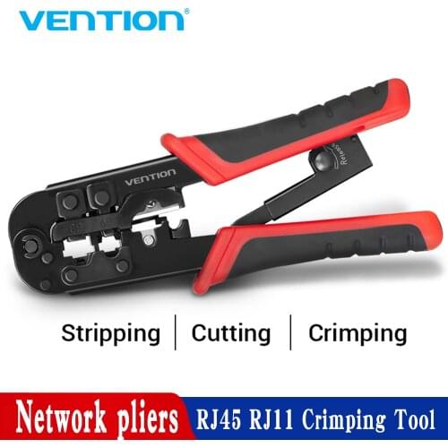 Vention RJ45 Crimping Tool Network Cable Crimper Cutting Tools Kits Crimping Stripper Punch Down RJ45 RJ12 RJ11 Ethernet Cable
