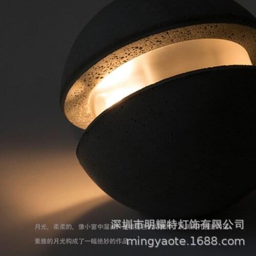 Nordic iron copper christmas balls 3 black iron pipe led wall moon lamp nordic decoration home luzes de teto avizeler
