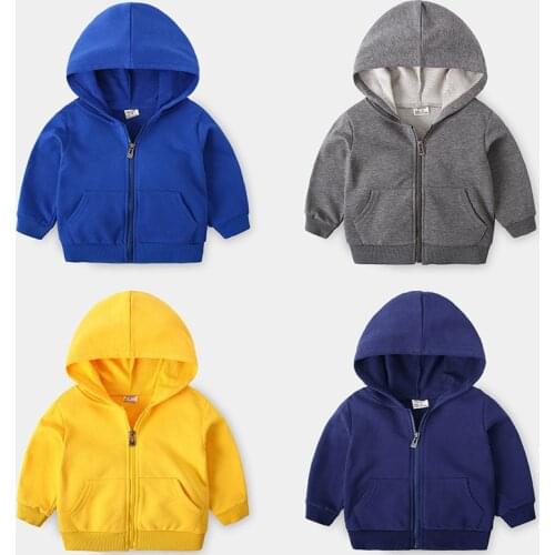 New 2020 Kids Boys Jackets Children Hooded Zipper Windbreaker Baby Fashion Solid Coat Baby Waterproof Sports Hoodies Jackets