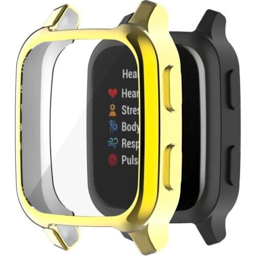 2021 New Soft TPU Plating Smart Watch Full Screen Protective Shell Case Cover for Garmin Venu SQ Full Screen Protector Shell