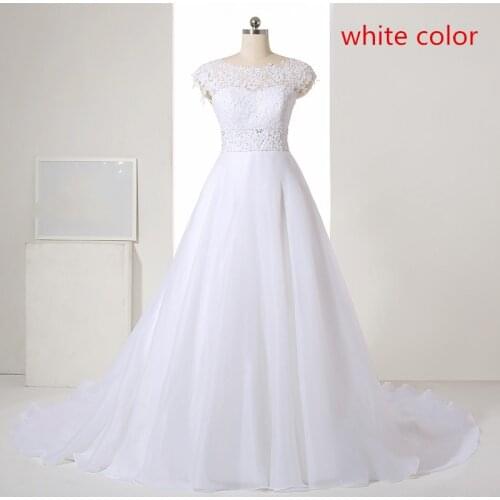New lace tulle flowers long tail organza satin wedding dress wedding gown Vestido de noiva robe de mariee