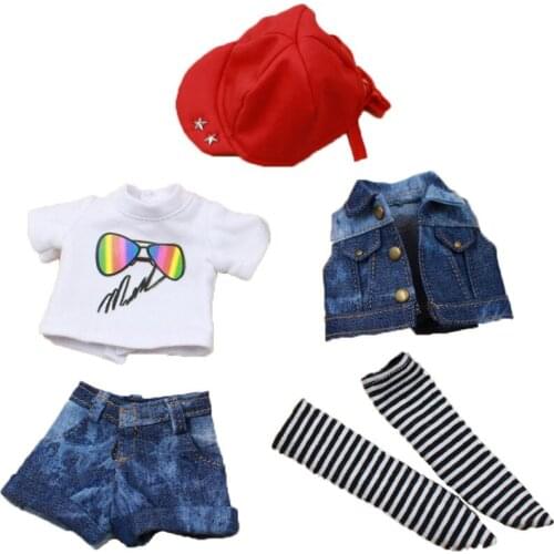 Fortune Days 1/6 BJD clothes 30cm Highly Cowboy suit hat High Quality reborn girls Toy Gifts