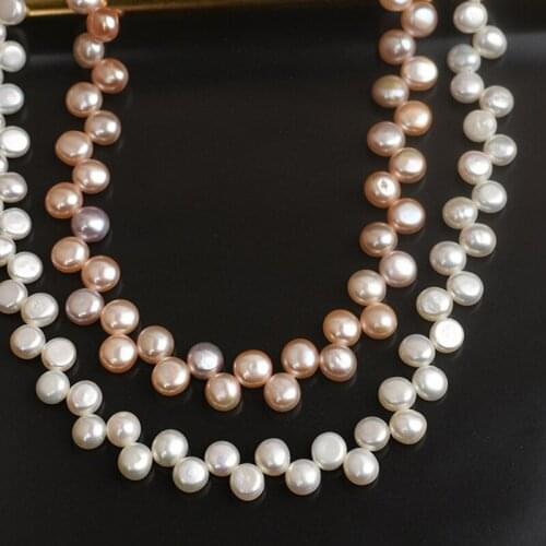 Natural Freshwater Pearl Choker Necklace 5.5-6mm Round Shaped Beads 36cm For DIY Double Strand Classic Jewelry