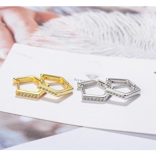 Simple Korean Geometric 925 Sterling Silver Personality Fashion Female Dangle Earrings SEA364