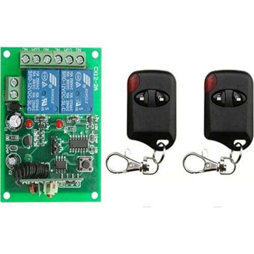 433 MHz rf wireless Remote Control DC 12V 24V 10A 2CH Relay Receiver and transmitter for Electric Door/Signal transmission