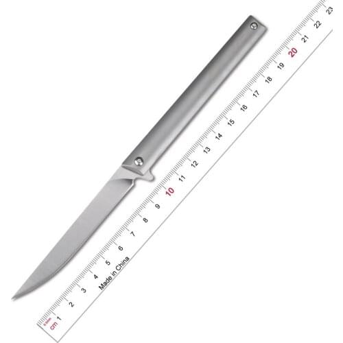 LOVOCOO Pen folding knife M390 steel TC4 Titanium handle outdoor camping hunting pocket kitchen fruit knives practical EDC tools