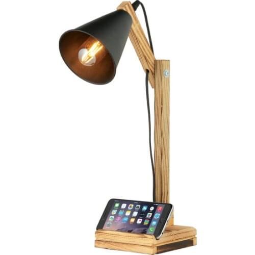 Modern New Nisaluce Demo Table lamp Wood-Black Desk lamp