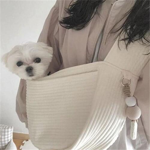 Dog Carriers Bags Handmade Pet Puppy Kitten Carrier Outdoor Travel Handbag Canvas Single Shoulder Cat Bag Sling Tote Bag
