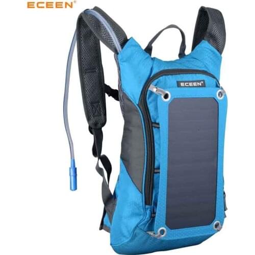Outdoors Cycling Solar Rechargeable Backpack Men And Women Light sports Backpack with waterbag A4423