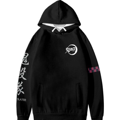 Anime Demon Slayer Kamado Tanjirou Kamado Nezuko Cosplay Printed Pattern Hoodies Men Women Sweatshirts Fashion Casual Hip Hop