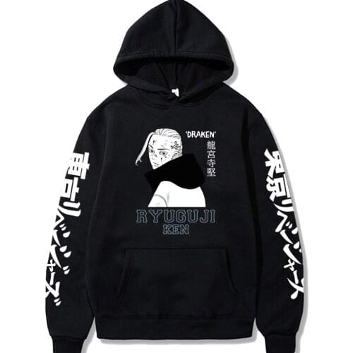 Harajuku Anime Tokyo Revengers Hoodies Long Sleeve Streetwear Hip Hop Pullover Clothes