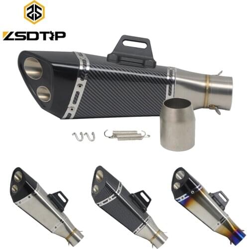 ZSDTRP 51MM Universal For SC Exhaust Motorcycle Muffler Escape For Kawasaki ZX-6R 10R BMW S1000RR SUZUKI GSX-R600 R750