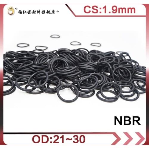 Nitrile Rubber O-Ring 20PC/lot Black NBR Sealing CS1.9mm OD21/22/23/24/25/26/27/28/29/30mm O-Ring Seal Gasket Ring