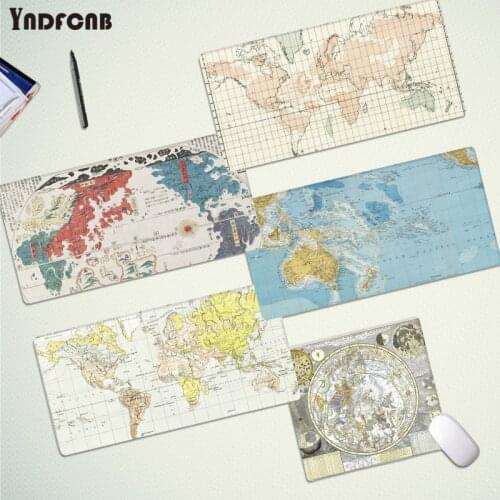 YNDFCNB World Map Cool New Office Mice Gamer Soft Mouse Pad Size for Deak Mat for overwatch/cs go/world of warcraft