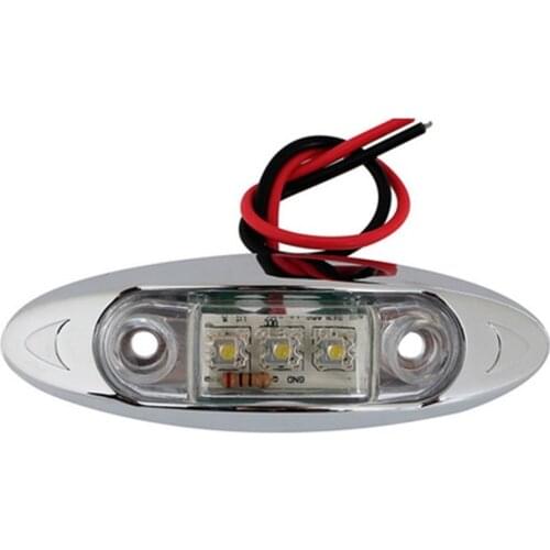 1* Best Promotion 12V Waterproof 3LED Beads Car Trailer Truck Edge Side Marker Clearance Light F5 Straight Bulb Warning Lamp