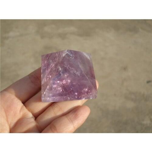 115g NATURE AMETHYST QUARTZ CRYSTAL PYRAMID POINT HEALING LA1237