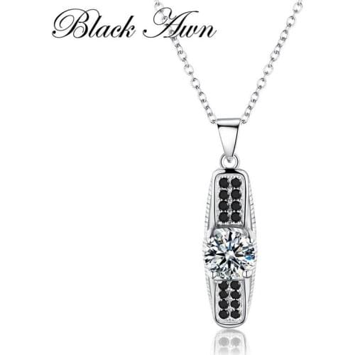 2021 New Silver Necklace Genuine 100% 925 Sterling Silver Slide Necklace Women Jewelry Classic Round Necklaces&Pendants P110