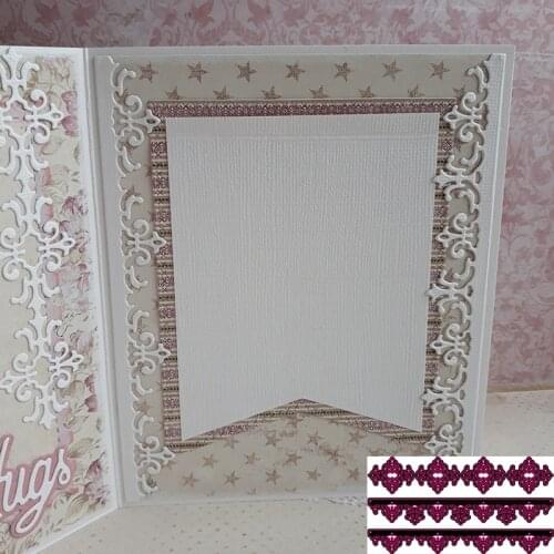 3pcs Elegant Romantic Lace Edge Border Decor Card Metal Cutting Dies Punch Stencil DIY Scrapbook Paper Photo Craft Template Dies
