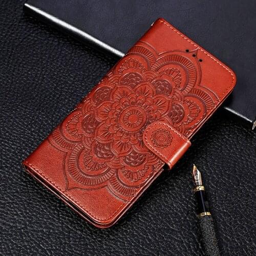3D Datura Floral Case For iPhone 12 Pro Max Mini 11 SE 2020 XS XR X 7 8 Plus 12Pro Leather Flip Holder Embossed Relief Book Case