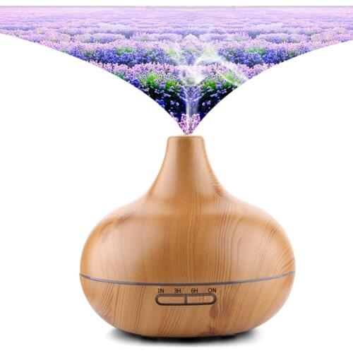 400ml Ultrasonic Air Humidifier Portable Aromatherapy Essential Oil Diffuser Home Mini Air Fresher Humidifier with 7 Color LED